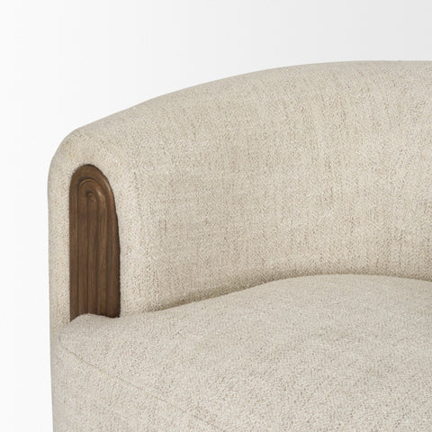 Kornelia Oatmeal Fabric Barrel Accent Chair-6