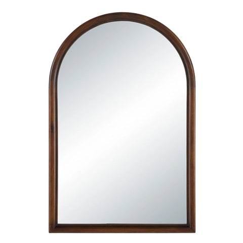 Walnut Wood Modern Wall Mirror-1