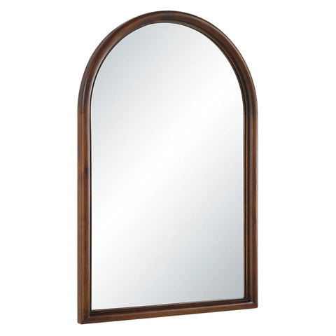 Walnut Wood Modern Wall Mirror-2
