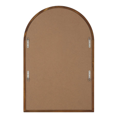 Walnut Wood Modern Wall Mirror-4
