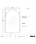 Walnut Wood Modern Wall Mirror-5
