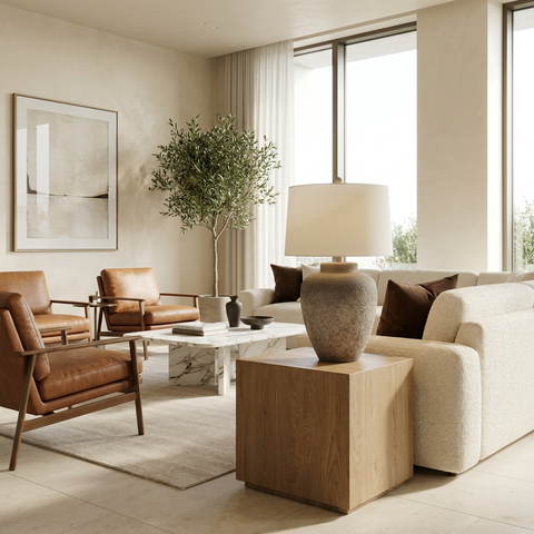 Lattuga Textured Beige Resin Table Lamp 
