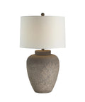 Lattuga Textured Beige Resin Table Lamp -1