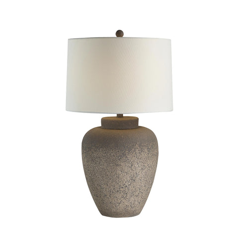 Lattuga Textured Beige Resin Table Lamp -1