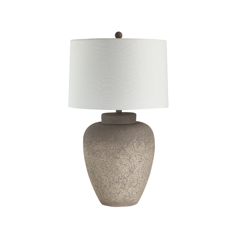Lattuga Textured Beige Resin Table Lamp -3