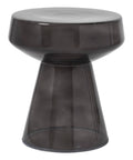 Lavinia Tinted Black Glass End Table -1