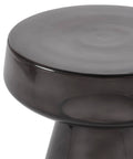 Lavinia Tinted Black Glass End Table -3