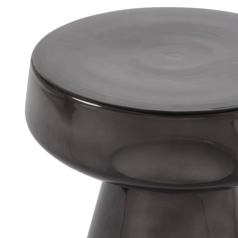 Lavinia Tinted Black Glass End Table -3