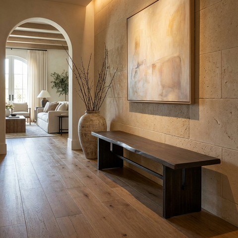 Ledger I Brown Live Edge Dining Bench
