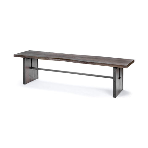 Ledger I Brown Live Edge Dining Bench -1