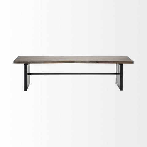 Ledger I Brown Live Edge Dining Bench -2