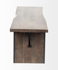 Ledger I Brown Live Edge Dining Bench -3
