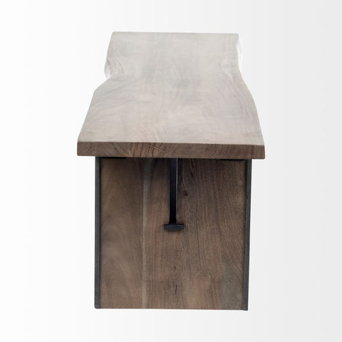 Ledger I Brown Live Edge Dining Bench -3