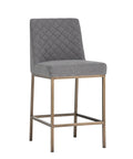 Leighland Grey Modern Upholstered Counter Stool -1