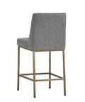 Leighland Grey Modern Upholstered Counter Stool -2