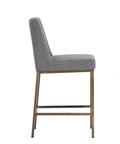 Leighland Grey Modern Upholstered Counter Stool -3