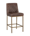 Leighland Havana Modern Faux Leather Counter Stool-1