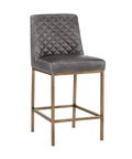 Leighland Overcast Modern Faux Leather Counter Stool -2