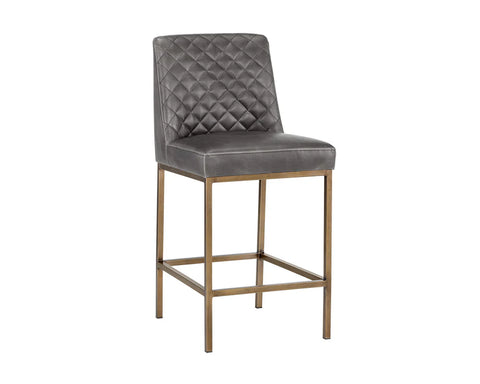 Leighland Overcast Modern Faux Leather Counter Stool -2