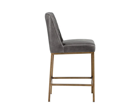 Leighland Overcast Modern Faux Leather Counter Stool -4