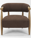 Lewis Mocha Fabric Open Back Accent Chair -2
