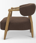 Lewis Mocha Fabric Open Back Accent Chair -3