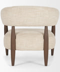 Lewis Oatmeal Fabric Open Back Accent Chair-4