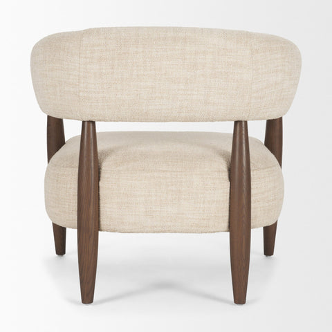 Lewis Oatmeal Fabric Open Back Accent Chair-4