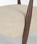 Lewis Oatmeal Fabric Open Back Accent Chair-7