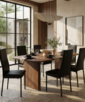 Licorice Curve Black Upholstered Dining Chair - Set of 2 Amisco