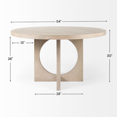 Liesl 54" Grey Mango Wood Dining Table-6