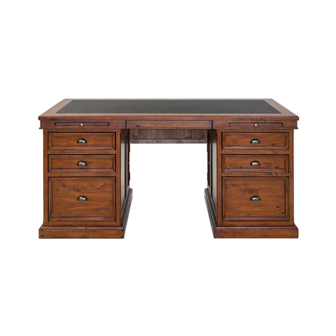 Lifestyle Reclaimed Wood African Dusk Executive Double Desk-1