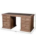Lifestyle Reclaimed Wood Sundried Executive Desk-2