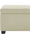 Lila Beige Storage Ottoman Bench-4