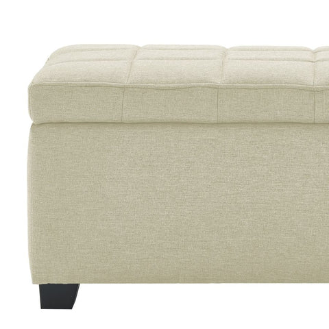 Lila Beige Storage Ottoman Bench-4