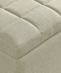 Lila Beige Storage Ottoman Bench-5