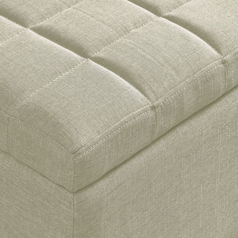 Lila Beige Storage Ottoman Bench-5