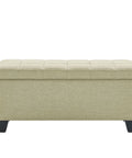 Lila Beige Storage Ottoman Bench-6