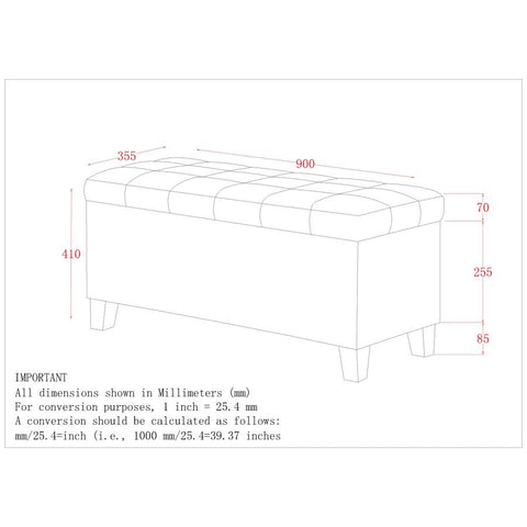 Lila Beige Storage Ottoman Bench-7