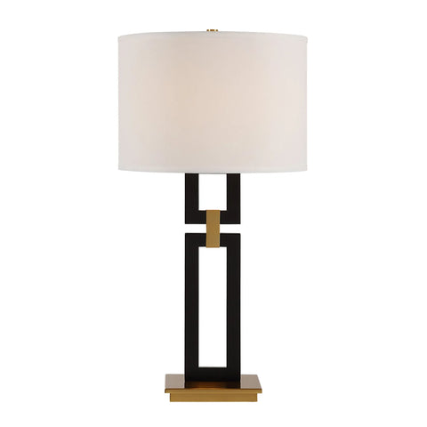Lila Matte Black & Gold Table Lamp -2