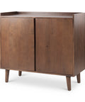 Lillie Medium Brown Mango Wood Tray-Top Accent Cabinet-1