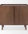 Lillie Medium Brown Mango Wood Tray-Top Accent Cabinet-2