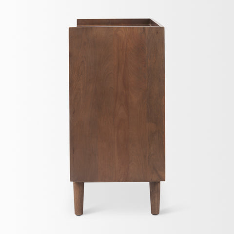 Lillie Medium Brown Mango Wood Tray-Top Accent Cabinet-3