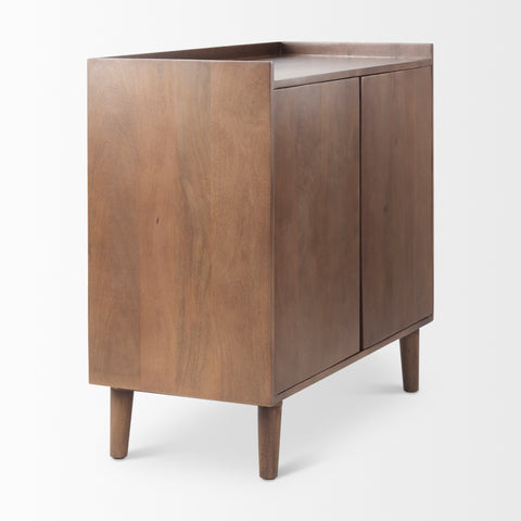 Lillie Medium Brown Mango Wood Tray-Top Accent Cabinet-4