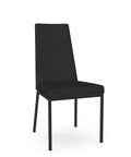 Linea Ink Black Modern Faux Leather Dining Chair-2