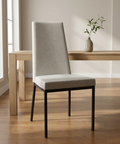 Linea Limestone Black Modern Vinyl Dining Chair-1