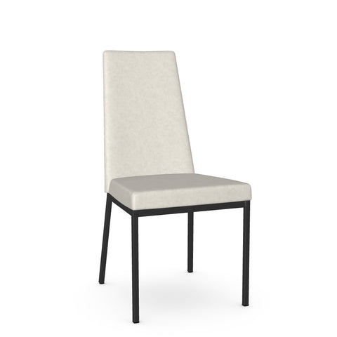 Linea Limestone Black Modern Vinyl Dining Chair-2