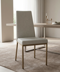 Linea Limestone Gold Modern Vinyl Dining Chair -1
