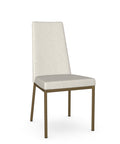 Linea Limestone Gold Modern Vinyl Dining Chair -2