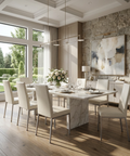 Linea Limestone Grey Modern Vinyl Dining Chair